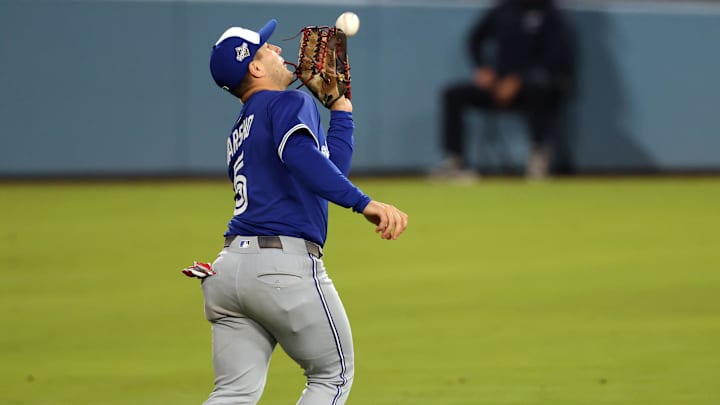 Daulton Varsho making a catch out in center fiel