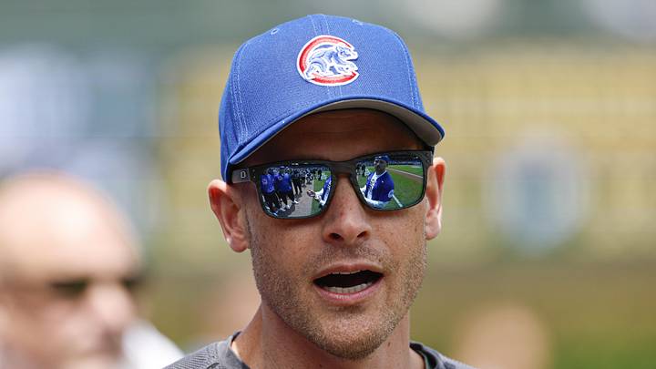 May 22, 2026; Chicago, Illinois, USA; Chicago Bears head coach Ben Johnson attends a baseball game between the Chicago Cubs and Houston Astros at Wrigley Field. Mandatory Credit: Kamil Krzaczynski-Imagn Images
