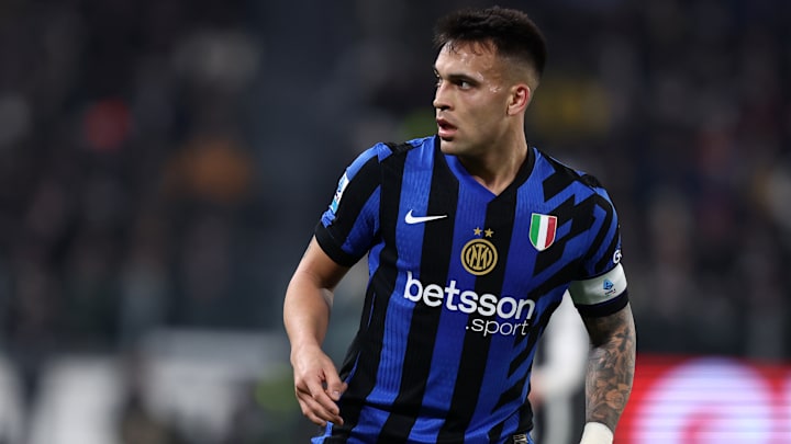 Lautaro Martinez of Fc Internazionale  looks on during the...