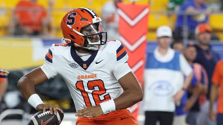 Syracuse football head coach Fran Brown has a decision to make at quarterback ahead of the Orange's road game against UConn. Syracuse football head coach Fran Brown has a decision to make at quarterback ahead of the Orange's road game against UConn.