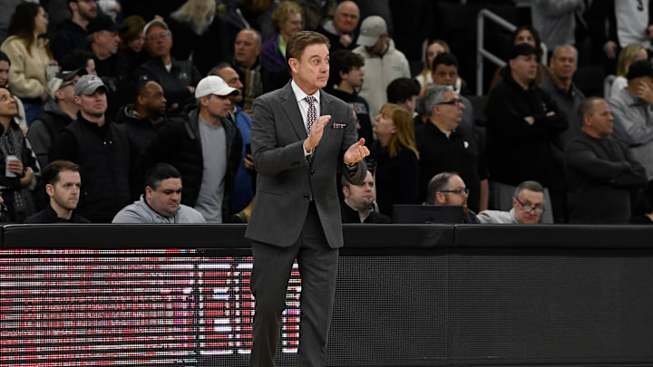 Feb 13, 2024; Providence, Rhode Island, USA; St. John's Red Storm head coach Rick Pitino reacts to