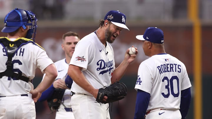 Clayton Kershaw leaves the All-Star game with a souvenier. Clayton Kershaw leaves the All-Star game with a souvenier.