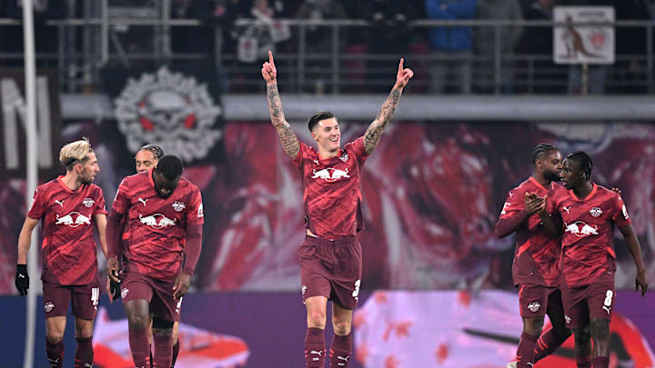 Benjamin Sesko could be pointing towards Manchester United