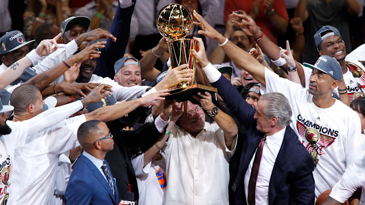 El Miami Heat tras ganar la final de la NBA en 2012 contra el Oklahoma City Thunder