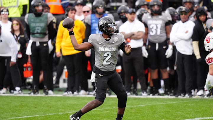 Sheduer Sanders during the 2024 college season. Sheduer Sanders during the 2024 college season.