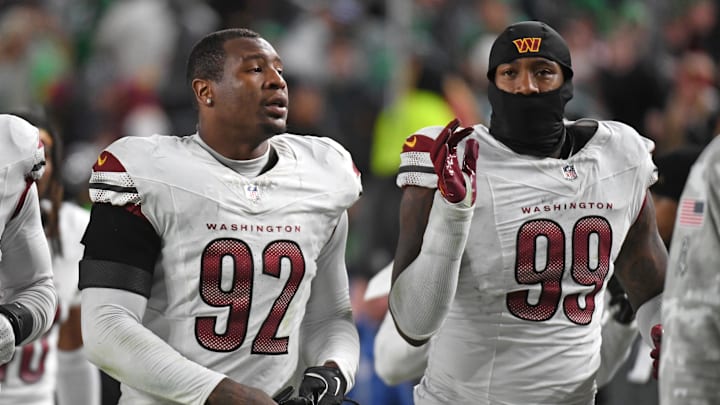 Washington Commanders defensive end Dorance Armstrong and defensive end Clelin Ferrell.