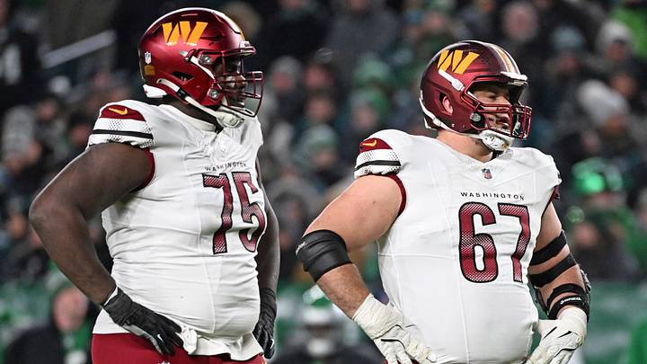 Washington Commanders offensive linemen Chris Paul and Nick Allegretti Washington Commanders offensive linemen Chris Paul and Nick Allegretti
