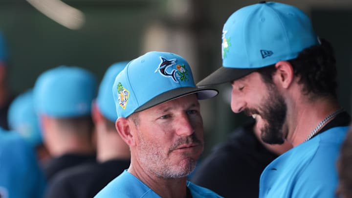 Miami Marlins manager Clayton McCullough Miami Marlins manager Clayton McCullough