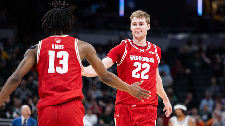 Crowl (22) and the Badgers, who have not made it out of the first weekend of the NCAA men’s tournament since 2017, pivoted to a more modern style of play this season. Crowl (22) and the Badgers, who have not made it out of the first weekend of the NCAA men’s tournament since 2017, pivoted to a more modern style of play this season.