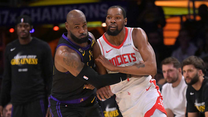 LeBron James got the better of his fellow legend Kevin Durant in Game 2 of the first-round series between the Lakers and Rockets. 