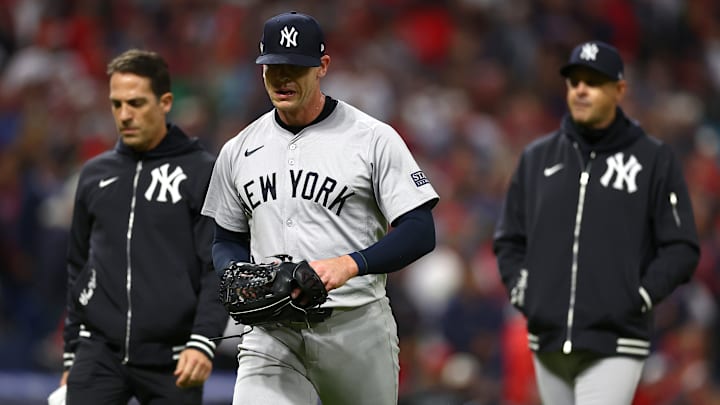 Ian Hamilton lanzó apenas 0.1 innings con los Yankees en esta Serie de Campeonato contra Guardianes