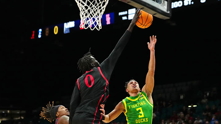 San Diego State Aztecs forward Magoon Gwath (0). San Diego State Aztecs forward Magoon Gwath (0).