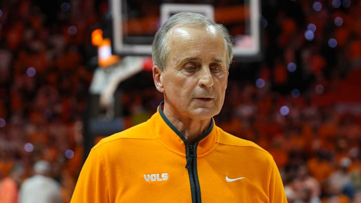 Tennessee coach Rick Barnes walks off the court after losing a NCAA basketball game between Tennessee and Alabama at Thompson-Boling Arena at Food City Center in Knoxville, Tenn., on Feb. 28, 2026. Tennessee coach Rick Barnes walks off the court after losing a NCAA basketball game between Tennessee and Alabama at Thompson-Boling Arena at Food City Center in Knoxville, Tenn., on Feb. 28, 2026.