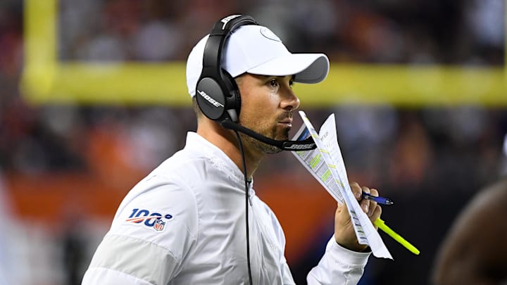 Sep 5, 2019; Chicago, IL, USA; Green Bay Packers head coach Matt LaFleur during the second half against the Chicago Bears at Soldier Field. Mandatory Credit: Mike DiNovo-Imagn Images Sep 5, 2019; Chicago, IL, USA; Green Bay Packers head coach Matt LaFleur during the second half against the Chicago Bears at Soldier Field. Mandatory Credit: Mike DiNovo-Imagn Images