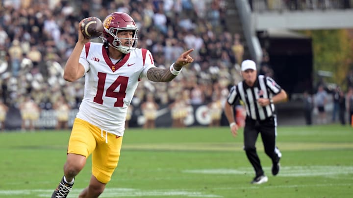 USC QB Jayden Maiava is putting up insane stats so far in 2025. USC QB Jayden Maiava is putting up insane stats so far in 2025.
