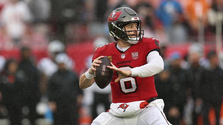 Jan 3, 2026; Tampa, Florida, USA; Tampa Bay Buccaneers quarterback Baker Mayfield (6) throws a pass against the Carolina Panthers in the first half at Raymond James Stadium. Mandatory Credit: Nathan Ray Seebeck-Imagn Images Jan 3, 2026; Tampa, Florida, USA; Tampa Bay Buccaneers quarterback Baker Mayfield (6) throws a pass against the Carolina Panthers in the first half at Raymond James Stadium. Mandatory Credit: Nathan Ray Seebeck-Imagn Images