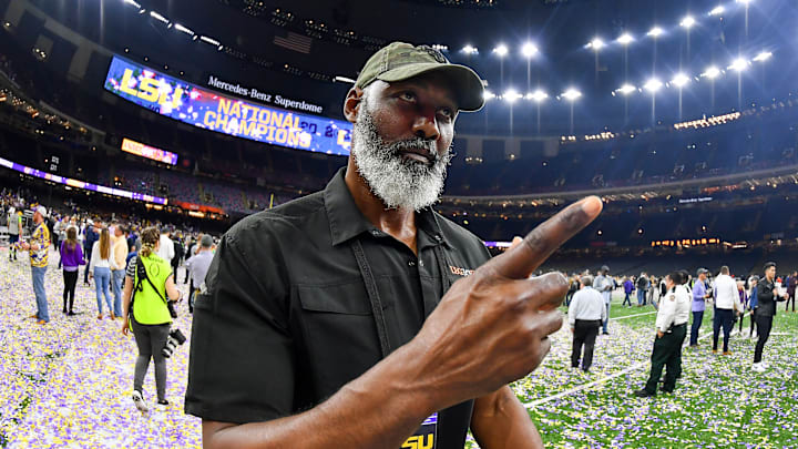 Karl Malone attends the Clemson v LSU Championship Game