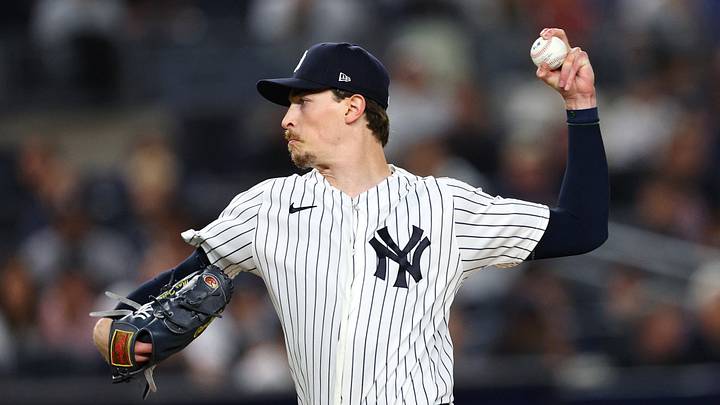 New York Yankees pitcher Max Fried (54) delivers a pitch in the first inning against the Boston Red Sox during game two of the Wildcard round for the 2026 MLB Playoffs at Yankee Stadium. New York Yankees pitcher Max Fried (54) delivers a pitch in the first inning against the Boston Red Sox during game two of the Wildcard round for the 2026 MLB Playoffs at Yankee Stadium.