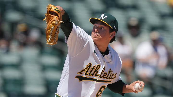 Aug 2, 2026; West Sacramento, California, USA; Athletics starting pitcher Gage Jump (61) throws a pitch against the Detroit Tigers during the first inning at Sutter Health Park. Mandatory Credit: Darren Yamashita-Imagn Images Aug 2, 2026; West Sacramento, California, USA; Athletics starting pitcher Gage Jump (61) throws a pitch against the Detroit Tigers during the first inning at Sutter Health Park. Mandatory Credit: Darren Yamashita-Imagn Images