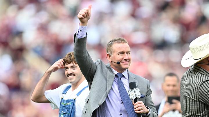 ESPN and Prime Video broadcaster Kirk Herbstreit played videographer in the final seconds of the Knicks’ Game 4 NBA Finals win over the Spurs.