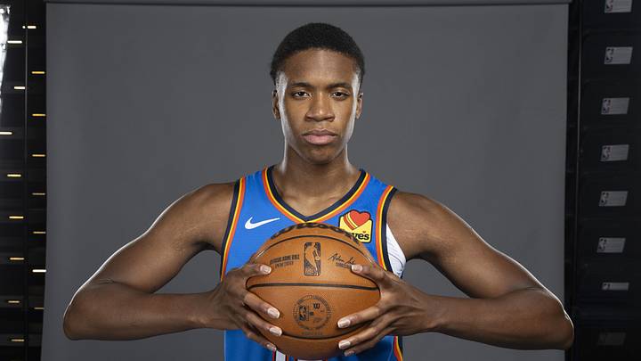 Sep 29, 2025; Oklahoma City, OK, USA; Oklahoma City Thunder center Thomas Sorber (12) poses for a photo during the 2025 Oklahoma City Thunder media day at Paycom Center. Mandatory Credit: Alonzo Adams-Imagn Images Sep 29, 2025; Oklahoma City, OK, USA; Oklahoma City Thunder center Thomas Sorber (12) poses for a photo during the 2025 Oklahoma City Thunder media day at Paycom Center. Mandatory Credit: Alonzo Adams-Imagn Images