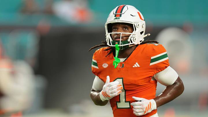 Sep 10, 2026; Miami Gardens, Florida, USA; Miami Hurricanes wide receiver Malachi Toney (1) looks on during warm ups prior to the game against the Florida A&M Rattlers at Hard Rock Stadium. Mandatory Credit: Sam Navarro-Imagn Images Sep 10, 2026; Miami Gardens, Florida, USA; Miami Hurricanes wide receiver Malachi Toney (1) looks on during warm ups prior to the game against the Florida A&M Rattlers at Hard Rock Stadium. Mandatory Credit: Sam Navarro-Imagn Images