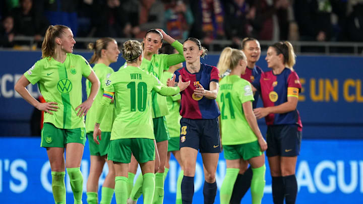 Ernüchterung nach der Klatsche: Die Spielerinnen des VfL Wolfsburg hatten keine Chance