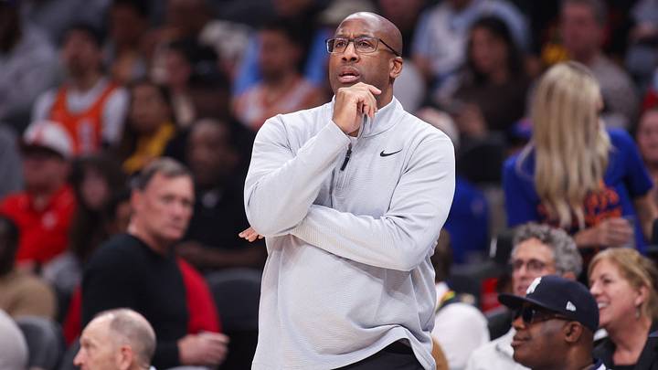 Dec 27, 2025; Atlanta, Georgia, USA; New York Knicks head coach Mike Brown on the sideline against the Atlanta Hawks in the first quarter at State Farm Arena. Mandatory Credit: Brett Davis-Imagn Images Dec 27, 2025; Atlanta, Georgia, USA; New York Knicks head coach Mike Brown on the sideline against the Atlanta Hawks in the first quarter at State Farm Arena. Mandatory Credit: Brett Davis-Imagn Images