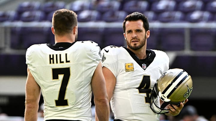 Derek Carr, Taysom Hill, New Orleans Saints