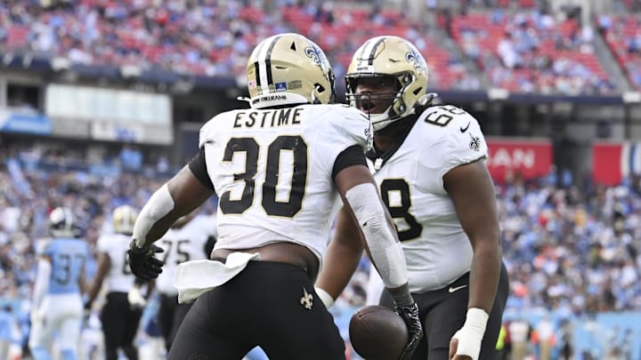 New Orleans Saints running back Audric Estime