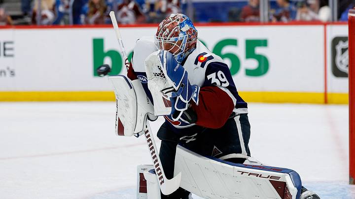 Mackenzie Blackwood with the Colorado Avalanche Mackenzie Blackwood with the Colorado Avalanche
