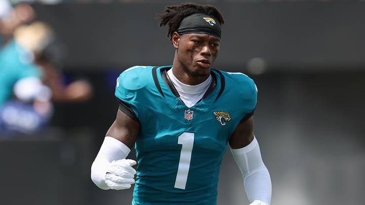 Sep 13, 2026; Jacksonville, Florida, USA; Jacksonville Jaguars cornerback Montaric Brown (1) before the game against the Cleveland Browns at EverBank Stadium. Mandatory Credit: Nathan Ray Seebeck-Imagn Images Sep 13, 2026; Jacksonville, Florida, USA; Jacksonville Jaguars cornerback Montaric Brown (1) before the game against the Cleveland Browns at EverBank Stadium. Mandatory Credit: Nathan Ray Seebeck-Imagn Images