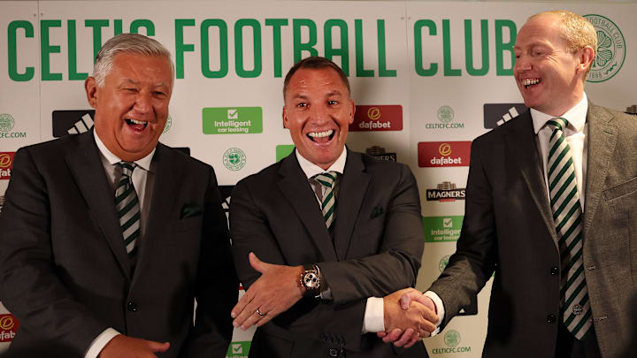 Peter Lawell, Brendan Rodgers and Michael Nicholson