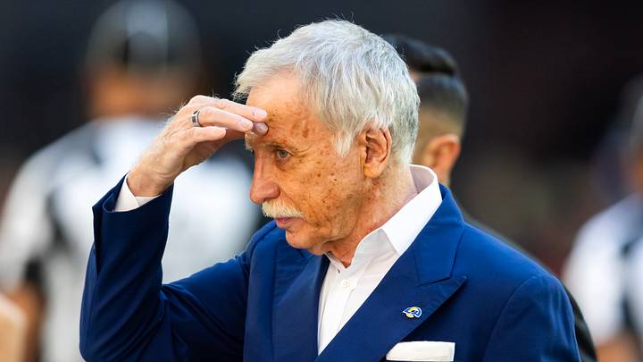 Dec 7, 2025; Glendale, Arizona, USA; Los Angeles Rams owner Stan Kroenke in attendance against the Arizona Cardinals at State Farm Stadium. Mandatory Credit: Mark J. Rebilas-Imagn Images Dec 7, 2025; Glendale, Arizona, USA; Los Angeles Rams owner Stan Kroenke in attendance against the Arizona Cardinals at State Farm Stadium. Mandatory Credit: Mark J. Rebilas-Imagn Images