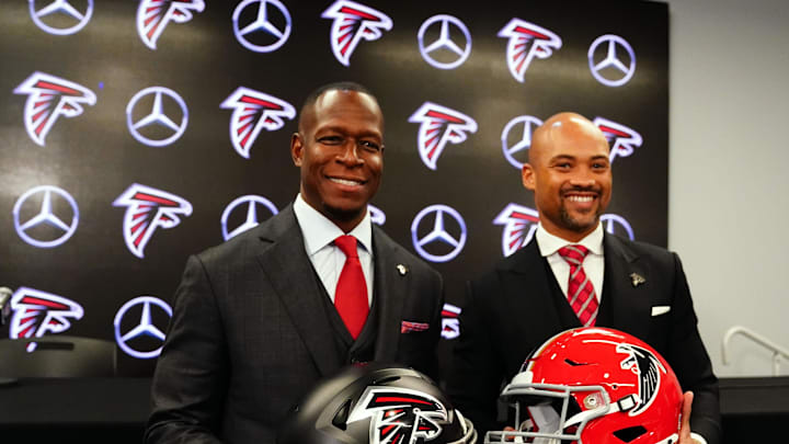 Atlanta Falcons head coach Raheem Morris and general manager Terry Fontenot