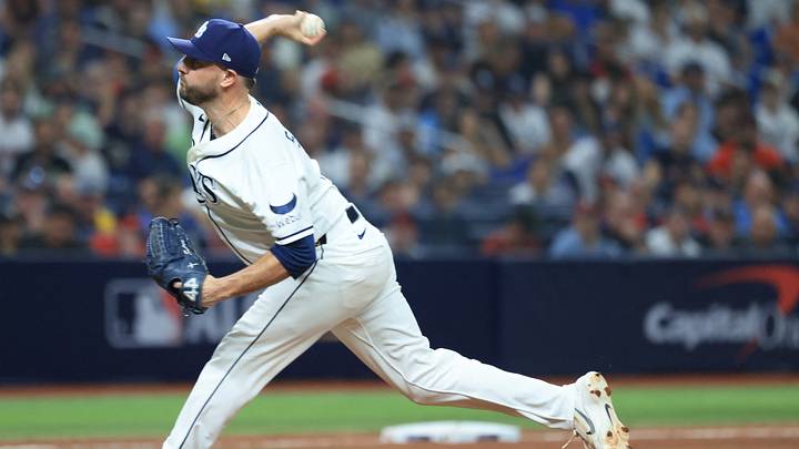 Oct 12, 2026; St. Petersburg, Florida, USA; Tampa Bay Rays pitcher Cole Sulser (71) throws a pitch against the Cleveland Guardians during the ninth inning in game one of the ALCS for the 2026 MLB Playoffs at Tropicana Field. Mandatory Credit: Kim Klement Neitzel-Imagn Images Oct 12, 2026; St. Petersburg, Florida, USA; Tampa Bay Rays pitcher Cole Sulser (71) throws a pitch against the Cleveland Guardians during the ninth inning in game one of the ALCS for the 2026 MLB Playoffs at Tropicana Field. Mandatory Credit: Kim Klement Neitzel-Imagn Images