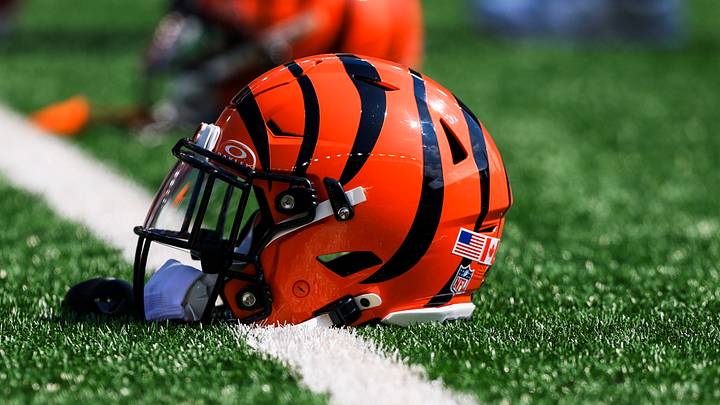 Sep 14, 2025; Cincinnati, Ohio, USA; A general view of the helmet of Cincinnati Bengals running back Chase Brown (30) during warmups before the game against the Jacksonville Jaguars at Paycor Stadium. Mandatory Credit: Katie Stratman-Imagn Images Sep 14, 2025; Cincinnati, Ohio, USA; A general view of the helmet of Cincinnati Bengals running back Chase Brown (30) during warmups before the game against the Jacksonville Jaguars at Paycor Stadium. Mandatory Credit: Katie Stratman-Imagn Images