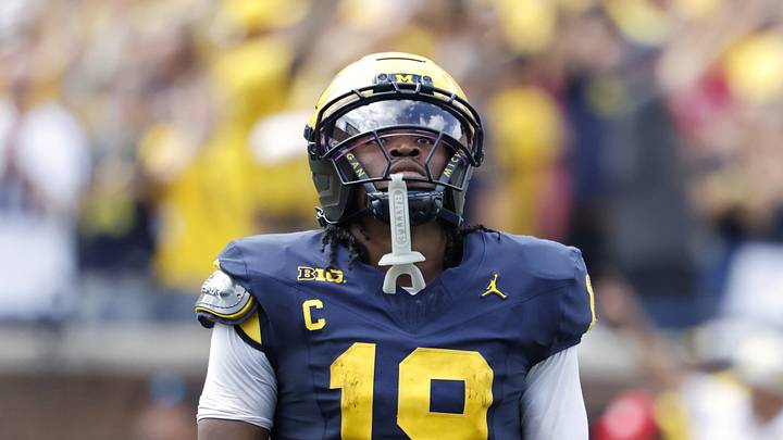 Sep 12, 2026; Ann Arbor, Michigan, USA; Michigan Wolverines quarterback Bryce Underwood (19) reacts after a touchdown against the Oklahoma Sooners during the fourth quarter at Michigan Stadium. Mandatory Credit: Rick Osentoski-Imagn Images Sep 12, 2026; Ann Arbor, Michigan, USA; Michigan Wolverines quarterback Bryce Underwood (19) reacts after a touchdown against the Oklahoma Sooners during the fourth quarter at Michigan Stadium. Mandatory Credit: Rick Osentoski-Imagn Images