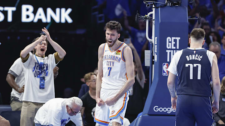 May 7, 2024; Oklahoma City, Oklahoma, USA; Oklahoma City Thunder forward Chet Holmgren (7)