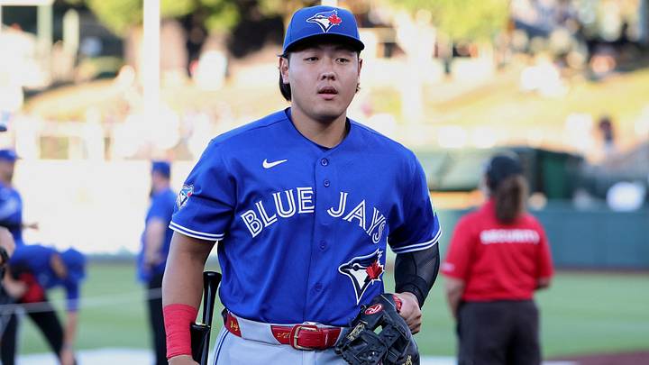 Toronto Blue Jays third baseman Kazuma Okamoto. Mandatory Credit: Dennis Lee-Imagn Images Toronto Blue Jays third baseman Kazuma Okamoto. Mandatory Credit: Dennis Lee-Imagn Images