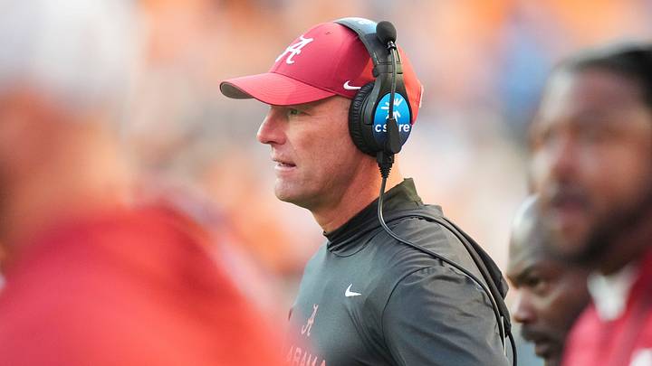 Alabama coach Kalen DeBoer on the sidelines during a game between Tennessee and Alabama in Neyland Stadium in Knoxville, Tenn., Oct. 17, 2026. Alabama coach Kalen DeBoer on the sidelines during a game between Tennessee and Alabama in Neyland Stadium in Knoxville, Tenn., Oct. 17, 2026.