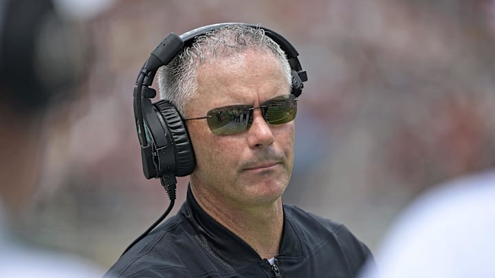 Sep 6, 2025; Tallahassee, Florida, USA; Florida State Seminoles head coach Mike Norvell during the second half against the East Texas A&M Lions at Doak S. Campbell Stadium. Mandatory Credit: Melina Myers-Imagn Images