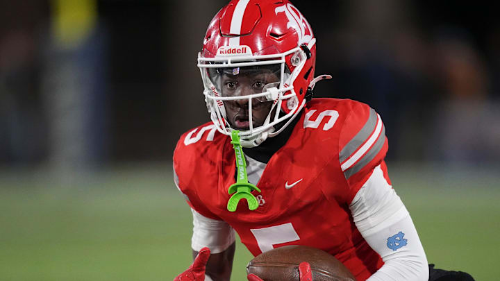 Baylor's Jamyan Theodore runs the ball for a touchdown during the TSSAA Division II-AAA high school football championship game against McCallie on Thursday, Dec. 5, 2024, in Chattanooga, Tenn.