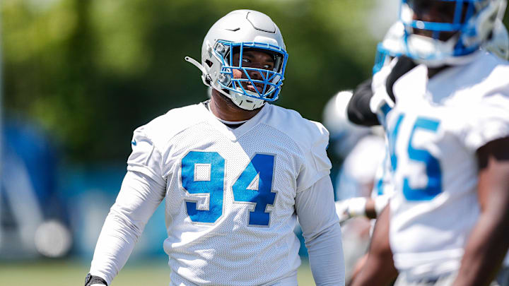 Detroit Lions defensive lineman Mekhi Wingo (94). Detroit Lions defensive lineman Mekhi Wingo (94).
