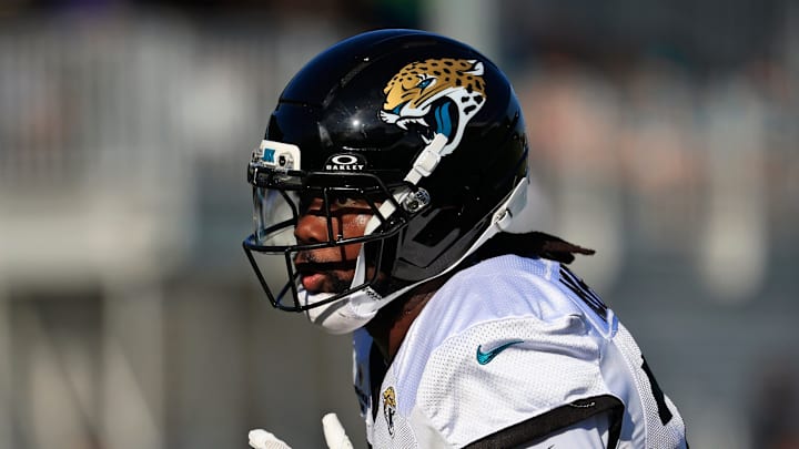 Jacksonville Jaguars saftey Eric Murray (29) runs during an NFL training camp session at the Miller Electric Center, Sunday, Aug. 3, 2025, in Jacksonville, Fla. [Corey Perrine/Florida Times-Union]