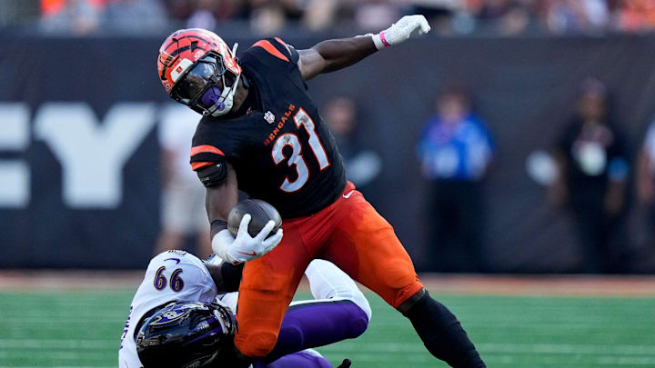 Cincinnati Bengals halfback Zack Moss.