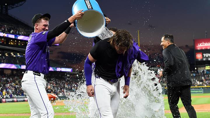 Colorado Rockies outfielder Jake McCarthy Colorado Rockies outfielder Jake McCarthy