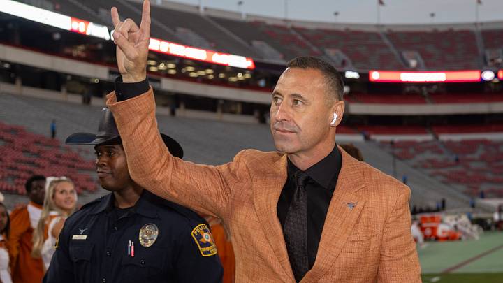 Nov 15, 2025; Athens, Georgia, USA; Texas Longhorns head coach Steve Sarkisian Nov 15, 2025; Athens, Georgia, USA; Texas Longhorns head coach Steve Sarkisian