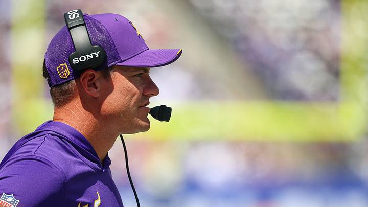 Aug 15, 2026; East Rutherford, New Jersey, USA; Minnesota Vikings head coach Kevin O'Connell looks on during the first half against the New York Giants at MetLife Stadium. Mandatory Credit: Vincent Carchietta-Imagn Images Aug 15, 2026; East Rutherford, New Jersey, USA; Minnesota Vikings head coach Kevin O'Connell looks on during the first half against the New York Giants at MetLife Stadium. Mandatory Credit: Vincent Carchietta-Imagn Images