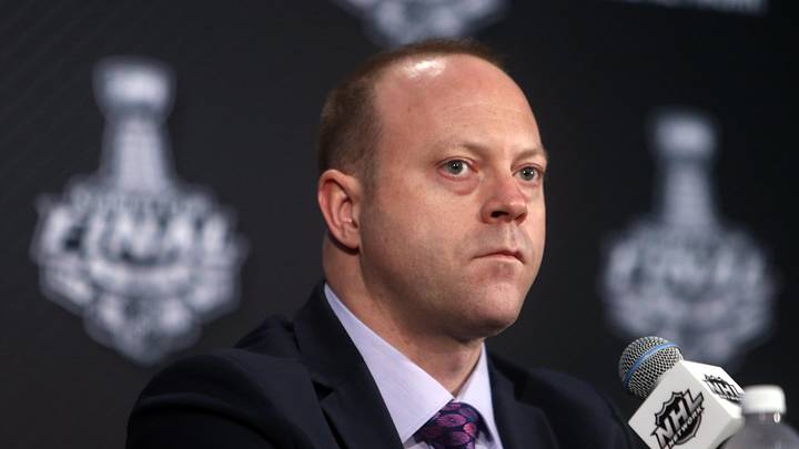 Jun 11, 2013; Chicago, IL, USA; Chicago Blackhawks general manager Stan Bowman is interviewed during media day in preparation for game one of the 2013 Stanley Cup Final against the Boston Bruins at the United Center. Mandatory Credit: Jerry Lai-Imagn Images Jun 11, 2013; Chicago, IL, USA; Chicago Blackhawks general manager Stan Bowman is interviewed during media day in preparation for game one of the 2013 Stanley Cup Final against the Boston Bruins at the United Center. Mandatory Credit: Jerry Lai-Imagn Images